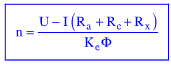 מהירות במנוע זרם ישר בעירעור טורי