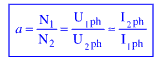 נוסחה לחישוב שנאי תלת–מופעי